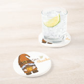 Gnomen man geven bedankt zandsteen onderzetter (Zijkant)