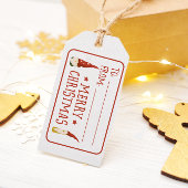 Gnomen Merry Christmas Gift label Cadeaulabel