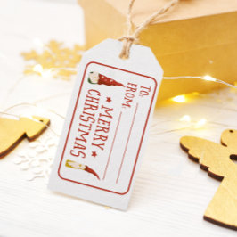 Gnomen Merry Christmas Gift label Cadeaulabel