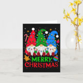 Gnomen Merry Christmas Matching Kaart (Gele Bloem)