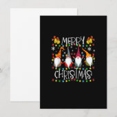 Gnomen Merry Kerstmis Light Family Gnome Xma Kaart (Voorkant / Achterkant)
