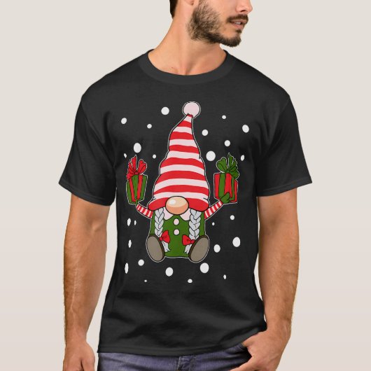 Gnomen Merry Kerstmis Pajama Mannen Vrouwen Kinder T-shirt (Voorkant)