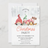 Gnomen met Baby- en hondenkerstfeest Kaart (Voorkant)