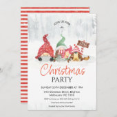 Gnomen met Baby- en hondenkerstfeest Kaart (Voorkant / Achterkant)