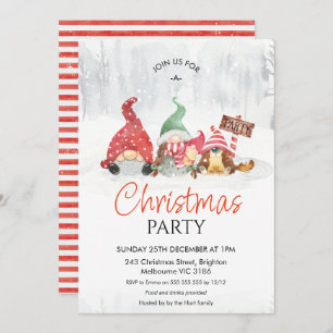 Gnomen met Baby- en hondenkerstfeest Kaart