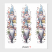 Gnomen met blauwe petten sticker (Vel)