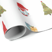 Gnomen met gezichtsmasker kerst 2020 cadeaupapier (Rol Hoek)