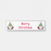 Gnomen met kerstcadeautjes deurbordje (Voorkant)