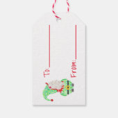 Gnomen onder de kerstboom cadeau Labels Cadeaulabel (Achterkant)