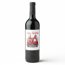 Gnomen Paar  Rode Vrachtwagen Vrolijk Kerstfeest