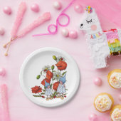 Gnomen: Papavers, Daisies, Ladybugs, Fantasy Art Papieren Bordje (Feest)