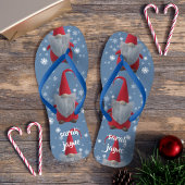 Gnomen Patroon Kerstmis in juli Gepersonaliseerd Teenslippers