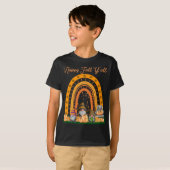 Gnomen Pumpkin Happy Herfst Y'all Autumn Rainbow T T-shirt (Voorkant volledig)
