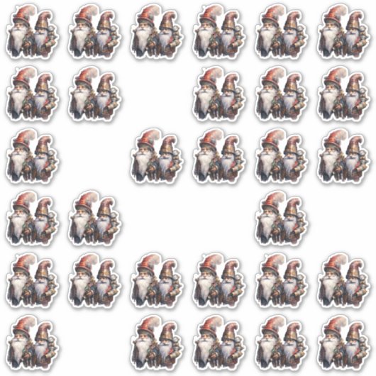 Gnomen Red Steampunk Sticker (Voorkant)