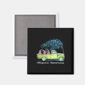 Gnomen Riding Truck Alopecia Awareness Magneet (Voorkant / Achterkant)