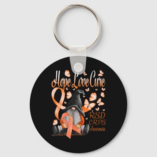 Gnomen RSD CRPS Awareness Hope Love Cure Fighter O Sleutelhanger (Voorkant)