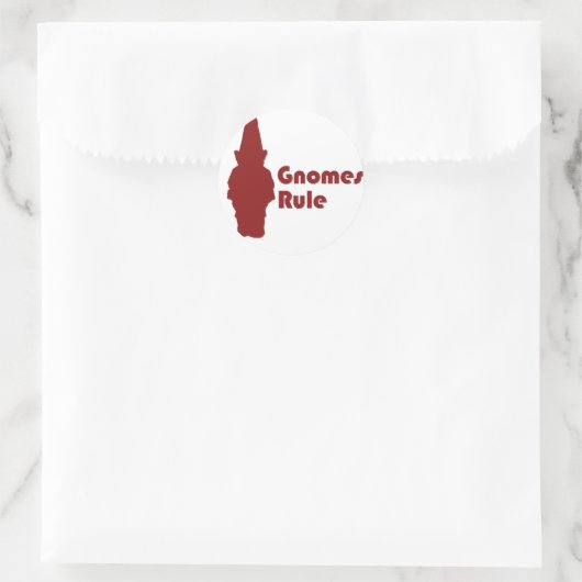 Gnomen Rule Ronde Sticker (Tas)
