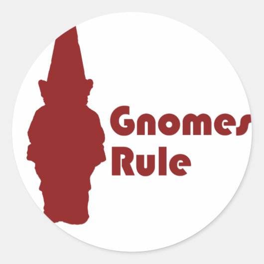 Gnomen Rule Ronde Sticker (Voorkant)