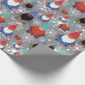 Gnomen Snowflake Illustraties kerstpatroon Cadeaupapier (Hoek)