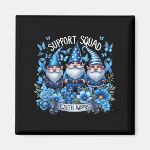 Gnomen Support Squad Blue Gnomes Diabetes Awarenes Magneet
