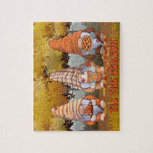 Gnomen Thanksgiving Puzzle Legpuzzel (Verticaal)
