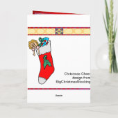 Gnomen thuis voor Kerstmis Feestdagen Kaart (Achterkant)