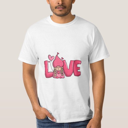 gnomen van de gelukkige valentijnsdag met luipaard t-shirt (Voorkant)