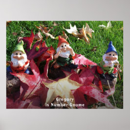Gnomen van de tuin u het Aantal Gnome toevoegen de Poster