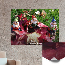 Gnomen van de tuin u het Aantal Gnome toevoegen de Poster