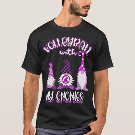 Gnomen Volleybal Speler Praktijk T-shirt (Voorkant)