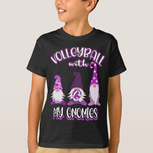 Gnomen Volleybal Speler Praktijk T-shirt (Voorkant)