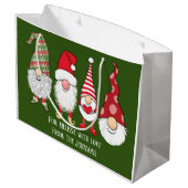 Gnomen voor de Feestdagen speciale levering Kerstm Groot Cadeauzakje (Achterkant Gekanteld)