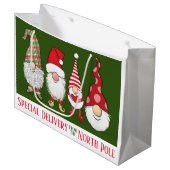 Gnomen voor de Feestdagen speciale levering Kerstm Groot Cadeauzakje (Voorkant Gekanteld)