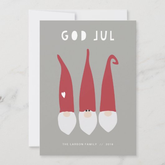 Gnomen voor kerstmis feestdagenkaart (Voorkant)