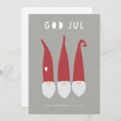 Gnomen voor kerstmis feestdagenkaart (Voorkant / Achterkant)