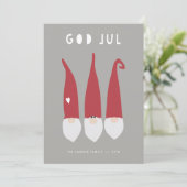 Gnomen voor kerstmis feestdagenkaart (Staand voorkant)