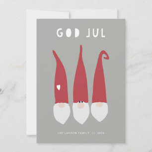 Gnomen voor kerstmis feestdagenkaart