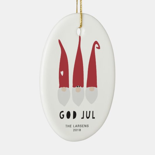 Gnomen voor kerstversiering keramisch ornament (Rechts)