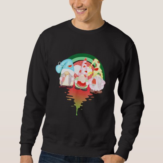 Gnomen Watermeloen Vaporwave Zomer Trui (Voorkant)