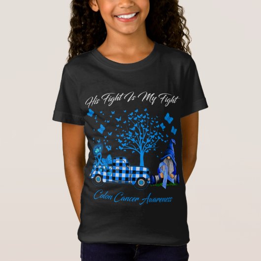 Gnomen zijn gevecht is mijn strijd tegen darmkanke t-shirt (Voorkant)