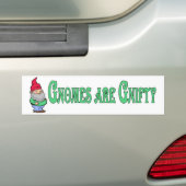 Gnomen zijn gnifiek! bumpersticker (Op auto)