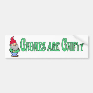 Gnomen zijn gnifiek! bumpersticker