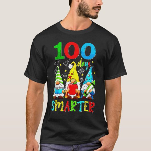 Gnomes 100 Days Smarter Y'all Happy 100th Day Of S T-shirt (Voorkant)