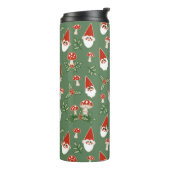 Gnomes and Mushrooms on Fern Thermal Tumbler Thermosbeker (Gedraaid links)