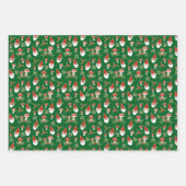 Gnomes and Mushrooms on Greens Holiday Inpakpapier Vel (Voorkant 2)