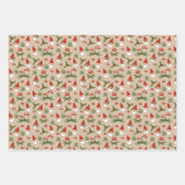 Gnomes and Mushrooms Red and Natural Holiday Inpakpapier Vel (Voorkant 3)
