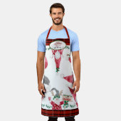 Gnomes bakken kerstherinneringen mama rood geplakt schort (Gedragen)