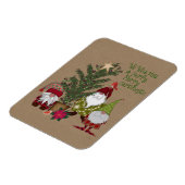 Gnomes Berry Merry Kerstmis Magneet (Linkerzijde)