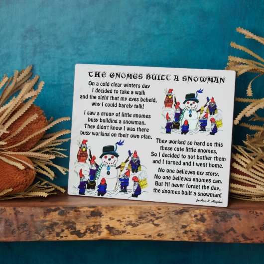 GNOMES BOUILD SNOWMAN FOTOPLAAT (Zijkant)