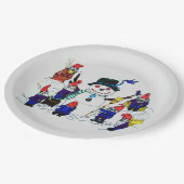 GNOMES BOUILD SNOWMAN PAPIEREN BORDJE (Gekanteld)